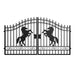 Greatbear 12x8 ft Dual Swing Driveway Steel Gate - Serenity Provision