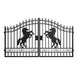Greatbear 12x8 ft Dual Swing Driveway Steel Gate - Serenity Provision