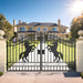 Greatbear 12x8 ft Dual Swing Driveway Steel Gate - Serenity Provision
