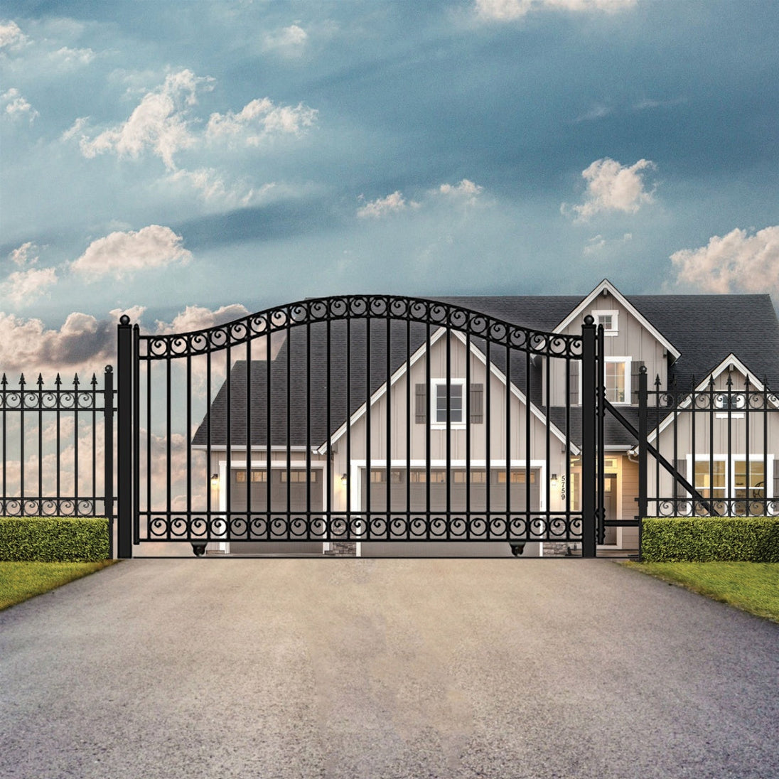 Aleko 14x6 ft Steel Sliding Driveway Gate - Serenity Provision