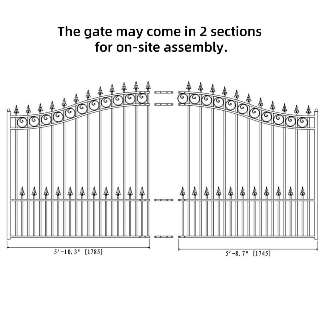Aleko 12x6 ft Steel Sliding Driveway Gate - Serenity Provision