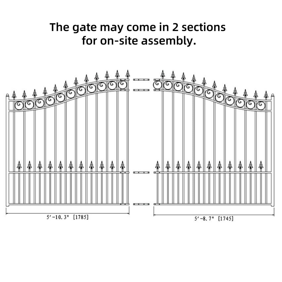 Aleko 12x6 ft Steel Sliding Driveway Gate - Serenity Provision