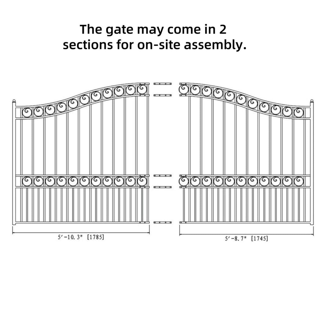 Aleko 12x6 ft Steel Sliding Driveway Gate - Serenity Provision