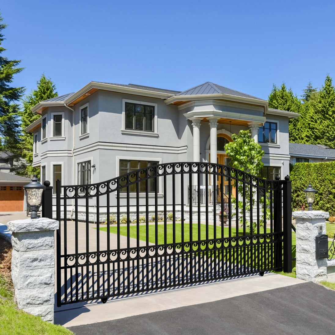 Aleko 12x6 ft Steel Sliding Driveway Gate - Serenity Provision