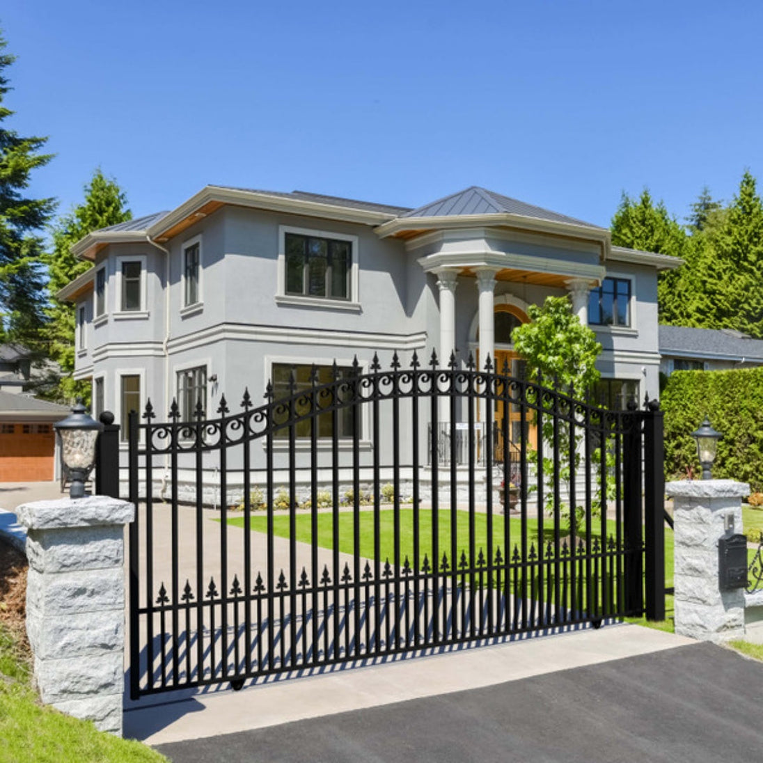 Aleko 12x6 ft Steel Sliding Driveway Gate - Serenity Provision
