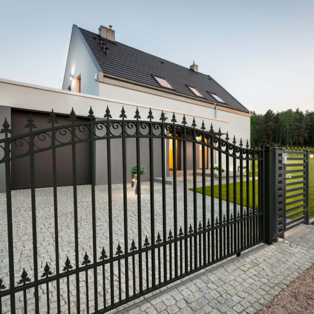 Aleko 18x6 ft Steel Sliding Driveway Gate - Serenity Provision