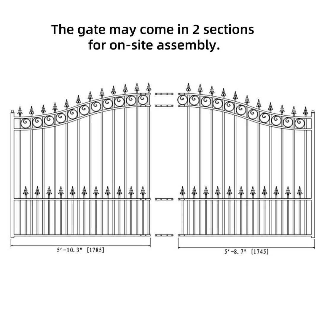 Aleko 12x6 ft Steel Sliding Driveway Gate - Serenity Provision