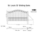 Aleko 12x6 ft Steel Sliding Driveway Gate - Serenity Provision