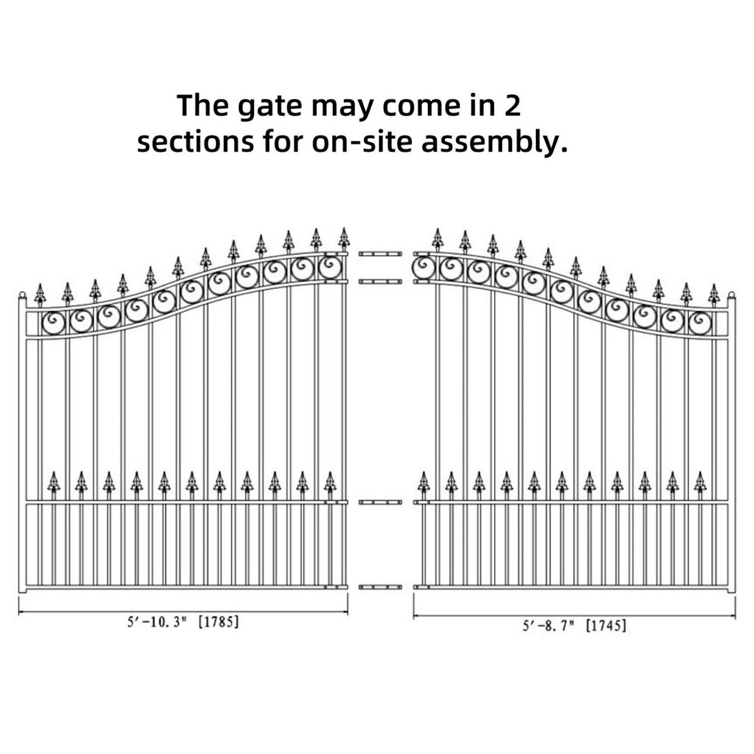 Aleko 12x6 ft Steel Sliding Driveway Gate - Serenity Provision