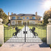 Greatbear 14x8 ft Steel Dual Swing Driveway Gate with Horse Pattern - Serenity Provision