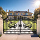 Greatbear 14x8 ft Steel Dual Swing Driveway Gate - Serenity Provision
