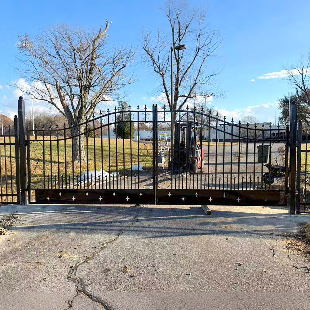 Greatbear 18x8 ft Steel Dual Swing Driveway Gate - Serenity Provision