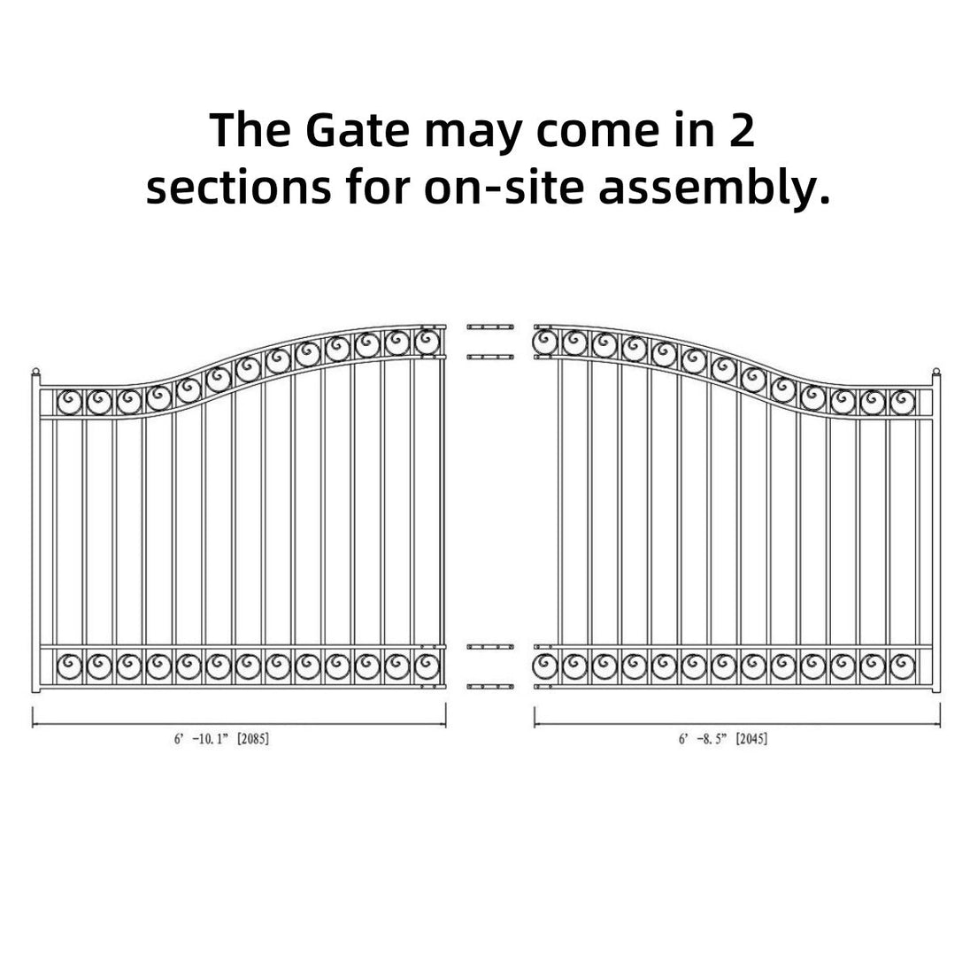 Aleko 14x6 ft Steel Sliding Driveway Gate - Serenity Provision