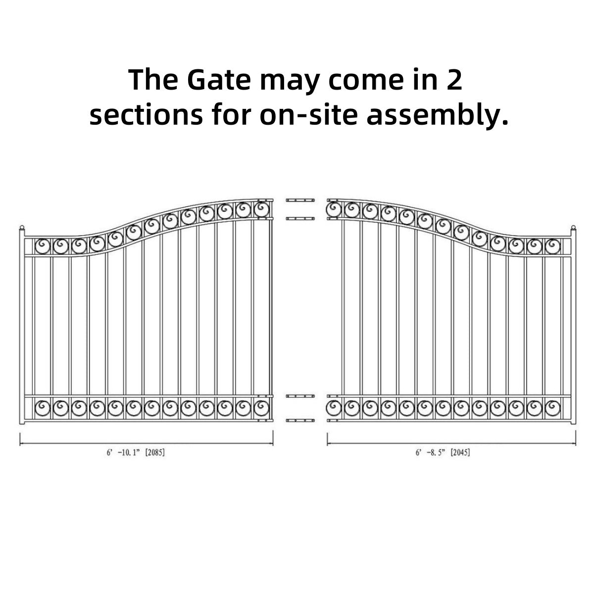 Aleko 14x6 ft Steel Sliding Driveway Gate - Serenity Provision