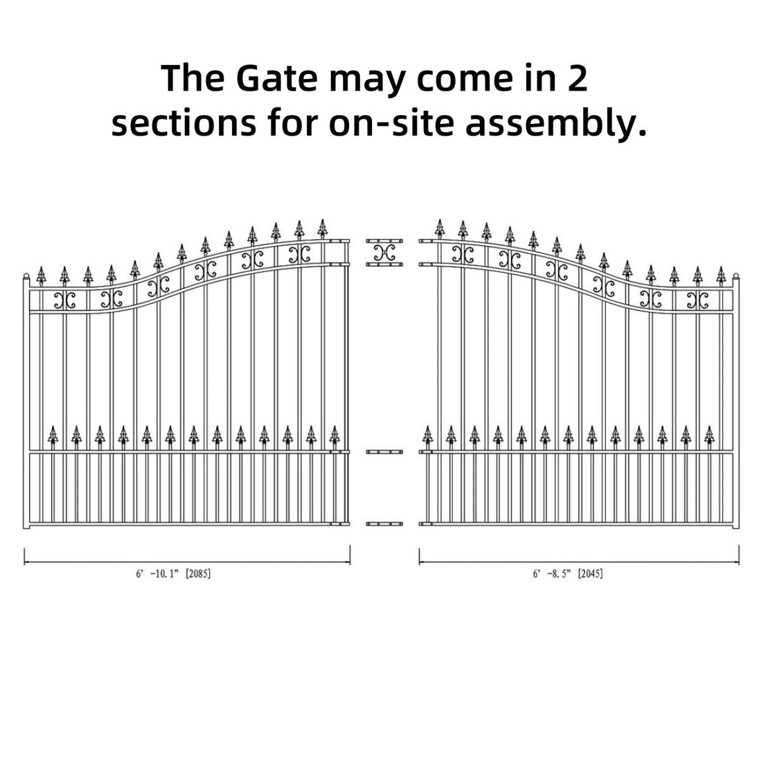 Aleko 14x6 ft Steel Sliding Driveway Gate - Serenity Provision