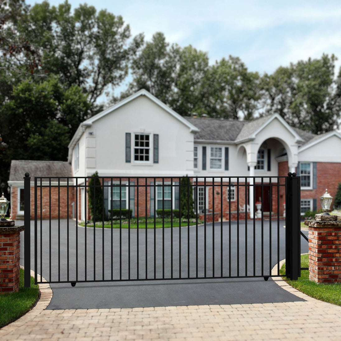 Aleko 16x6 ft Steel Sliding Driveway Gate - Serenity Provision