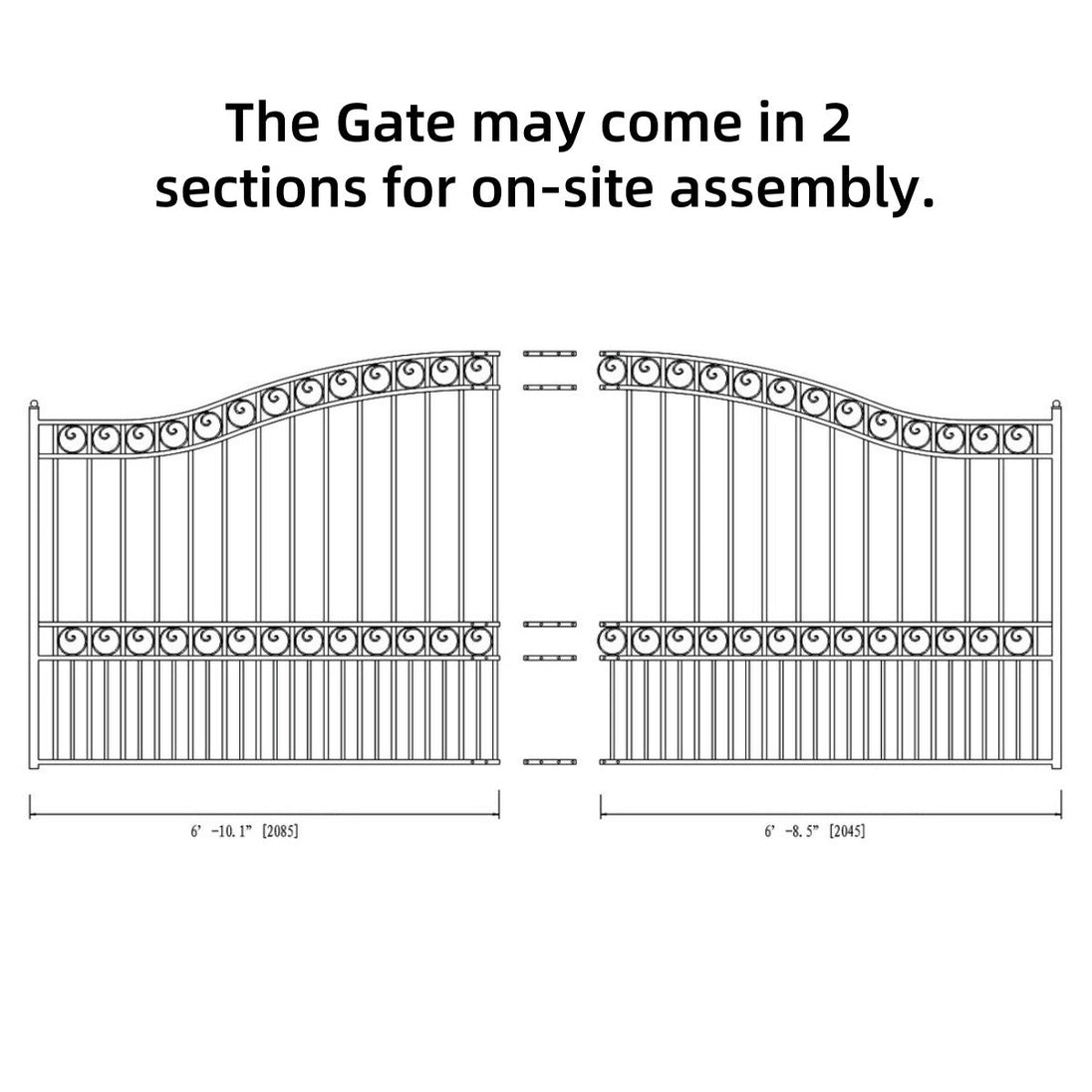Aleko 14x6 ft Steel Sliding Driveway Gate - Serenity Provision