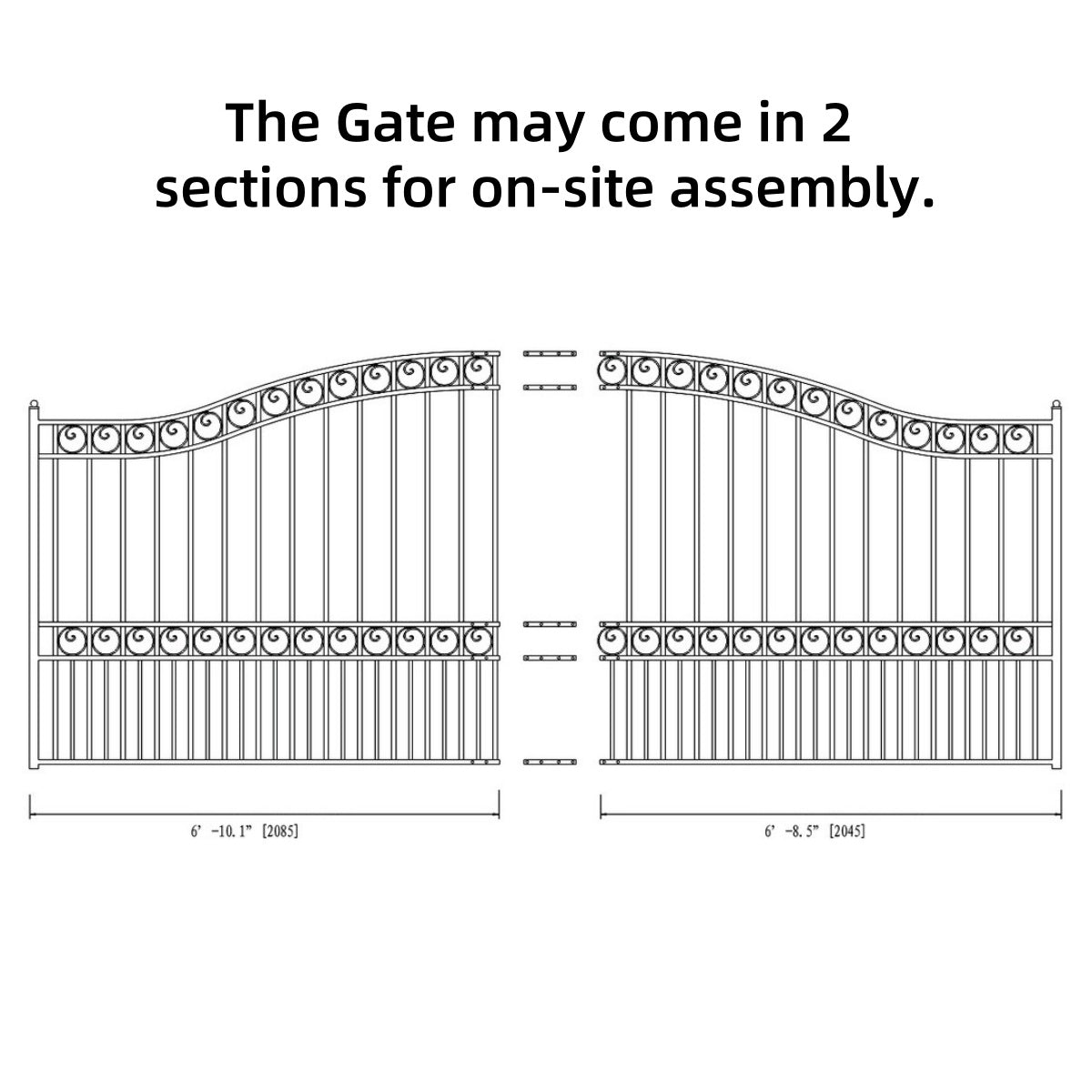 Aleko 14x6 ft Steel Sliding Driveway Gate - Serenity Provision