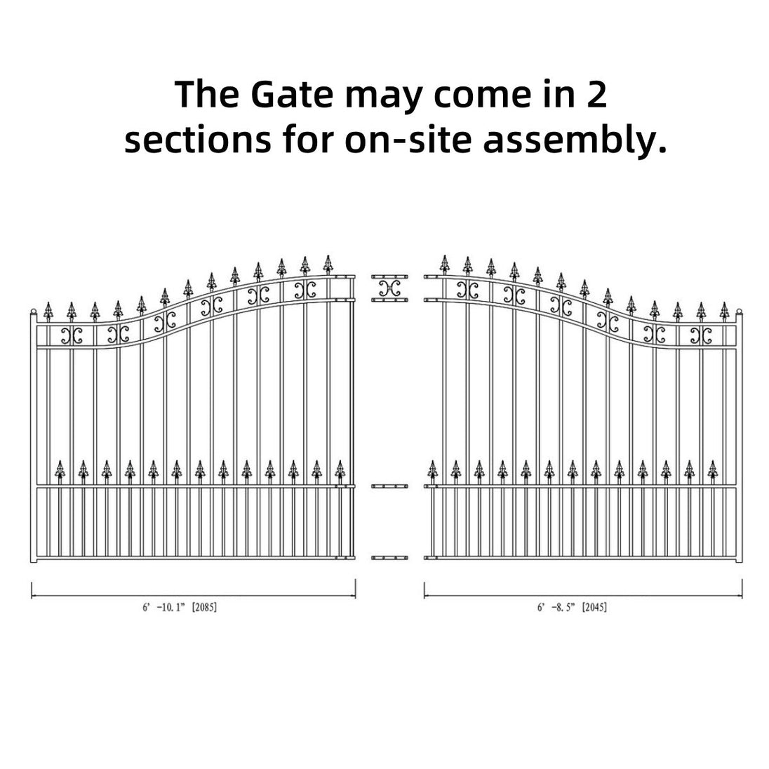 Aleko 14x6 ft Steel Sliding Driveway Gate - Serenity Provision