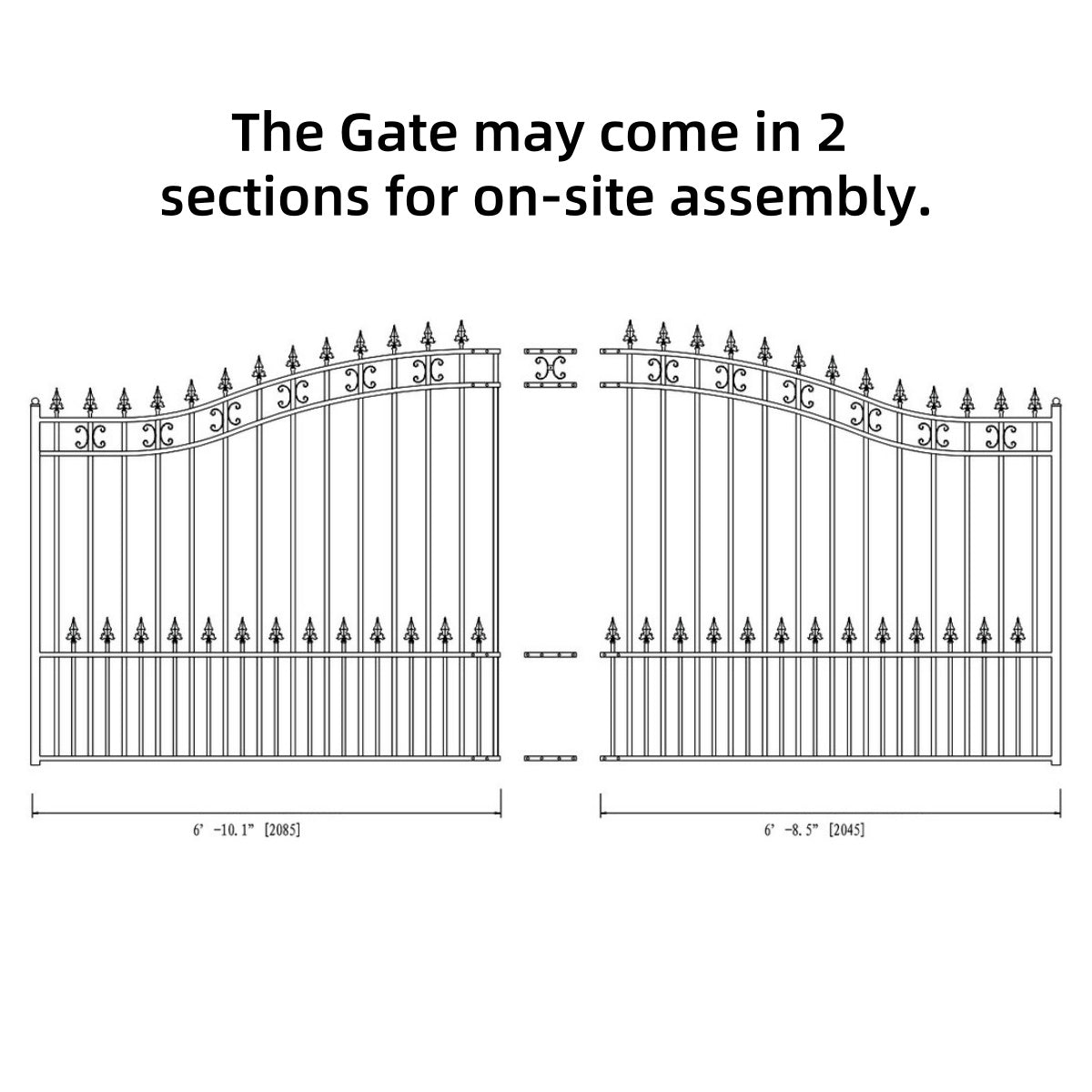 Aleko 14x6 ft Steel Sliding Driveway Gate - Serenity Provision
