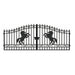 Greatbear 14x8 ft Steel Dual Swing Driveway Gate with Horse Pattern - Serenity Provision