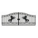 Greatbear 14x8 ft Steel Dual Swing Driveway Gate with Horse Pattern - Serenity Provision