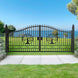 Greatbear 16x8 ft Steel Dual Swing Driveway Gate with Tree Pattern - Serenity Provision