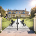 Greatbear 16x7 ft Steel Dual Swing Driveway Gate with Horse Pattern - Serenity Provision
