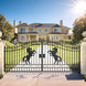 Greatbear 16x7 ft Steel Dual Swing Driveway Gate with Horse Pattern - Serenity Provision