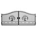 Greatbear 16x8 ft Steel Dual Swing Driveway Gate with Tree Pattern - Serenity Provision