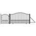 Aleko 16ft Steel Sliding Driveway Gate with 5ft Pedestrian Gate - Serenity Provision