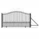 Aleko 16ft Steel Sliding Driveway Gate with 5ft Pedestrian Gate - Serenity Provision