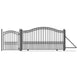 Aleko 16ft Steel Sliding Driveway Gate with 5ft Pedestrian Gate - Serenity Provision