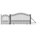 Aleko 16ft Steel Sliding Driveway Gate with 5ft Pedestrian Gate - Serenity Provision