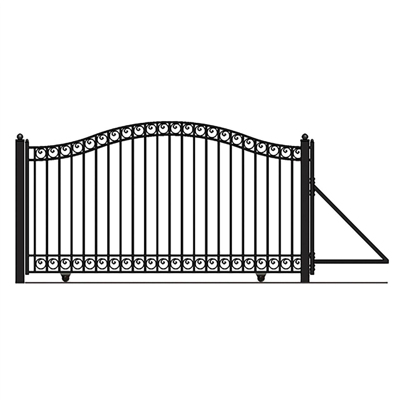 Aleko 16x6 ft Steel Sliding Driveway Gate - Serenity Provision
