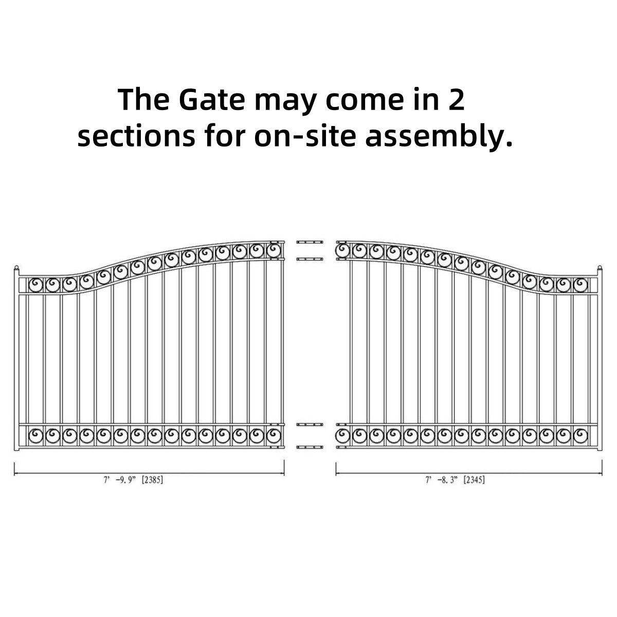 Aleko 16x6 ft Steel Sliding Driveway Gate - Serenity Provision