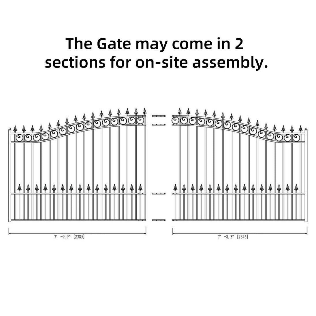 Aleko 16x6 ft Steel Sliding Driveway Gate - Serenity Provision
