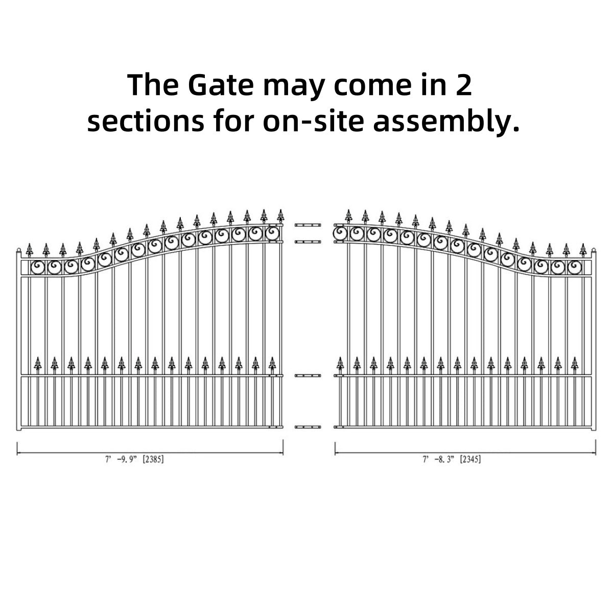 Aleko 16x6 ft Steel Sliding Driveway Gate - Serenity Provision