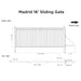Aleko 16x6 ft Steel Sliding Driveway Gate - Serenity Provision