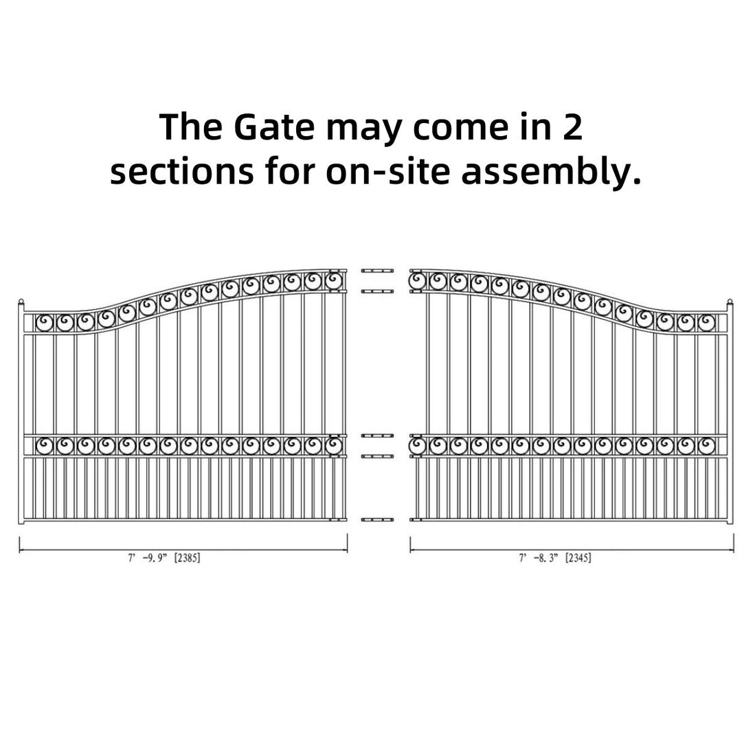 Aleko 16x6 ft Steel Sliding Driveway Gate - Serenity Provision