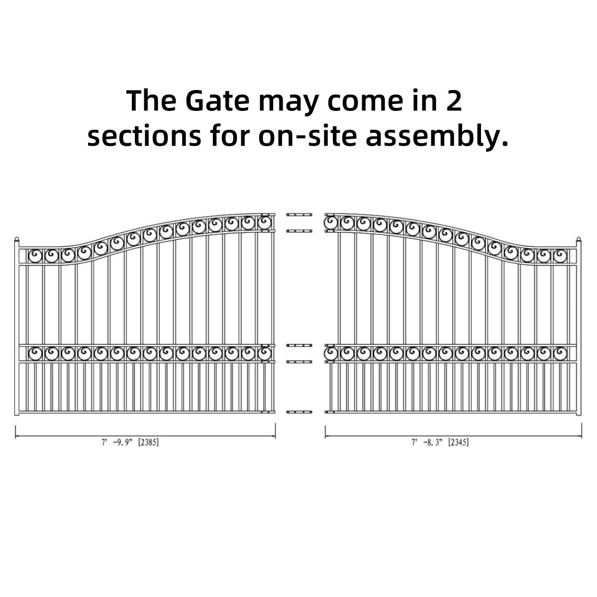 Aleko 16x6 ft Steel Sliding Driveway Gate - Serenity Provision