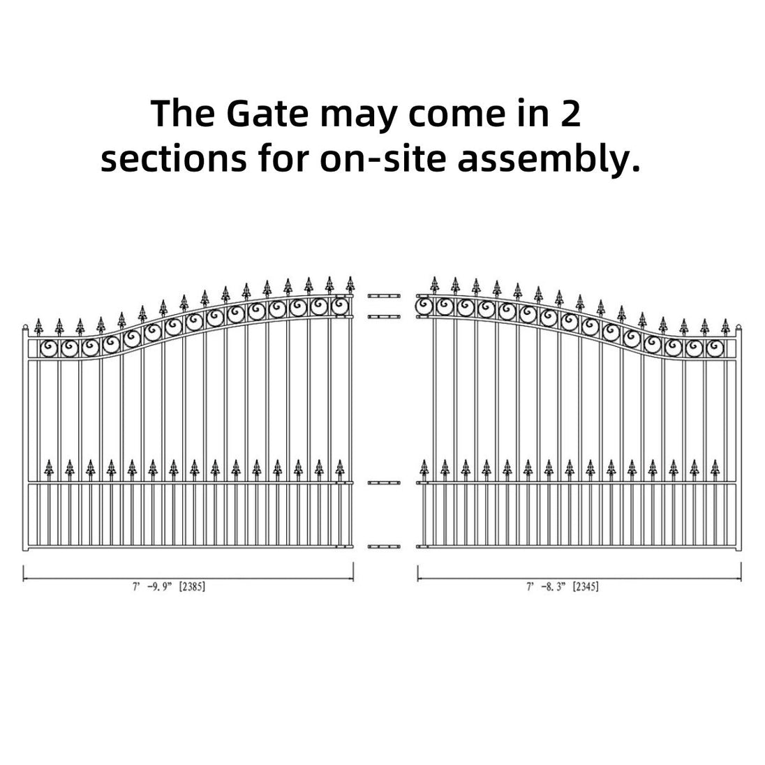 Aleko 16x6 ft Steel Sliding Driveway Gate - Serenity Provision