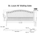 Aleko 16x6 ft Steel Sliding Driveway Gate - Serenity Provision