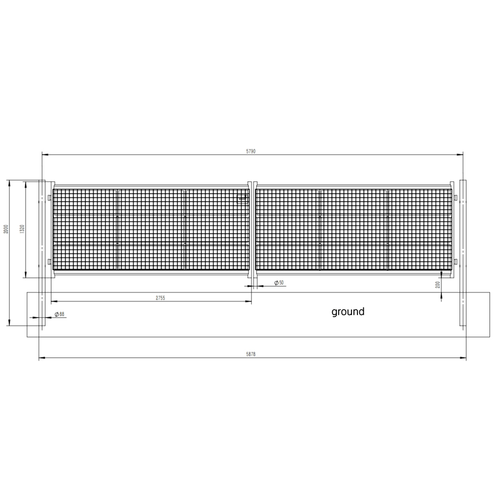 Greatbear 18 ft Farm Steel Grid Driveway Gate - Serenity Provision