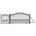 Aleko 18ft Steel Sliding Driveway Gate with 5ft Pedestrian Gate - Serenity Provision