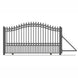Aleko 18ft Steel Sliding Driveway Gate with 5ft Pedestrian Gate - Serenity Provision