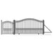 Aleko 18ft Steel Sliding Driveway Gate with 5ft Pedestrian Gate - Serenity Provision