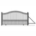 Aleko 18ft Steel Sliding Driveway Gate with 5ft Pedestrian Gate - Serenity Provision