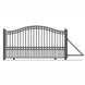 Aleko 18ft Steel Sliding Driveway Gate with 5ft Pedestrian Gate - Serenity Provision