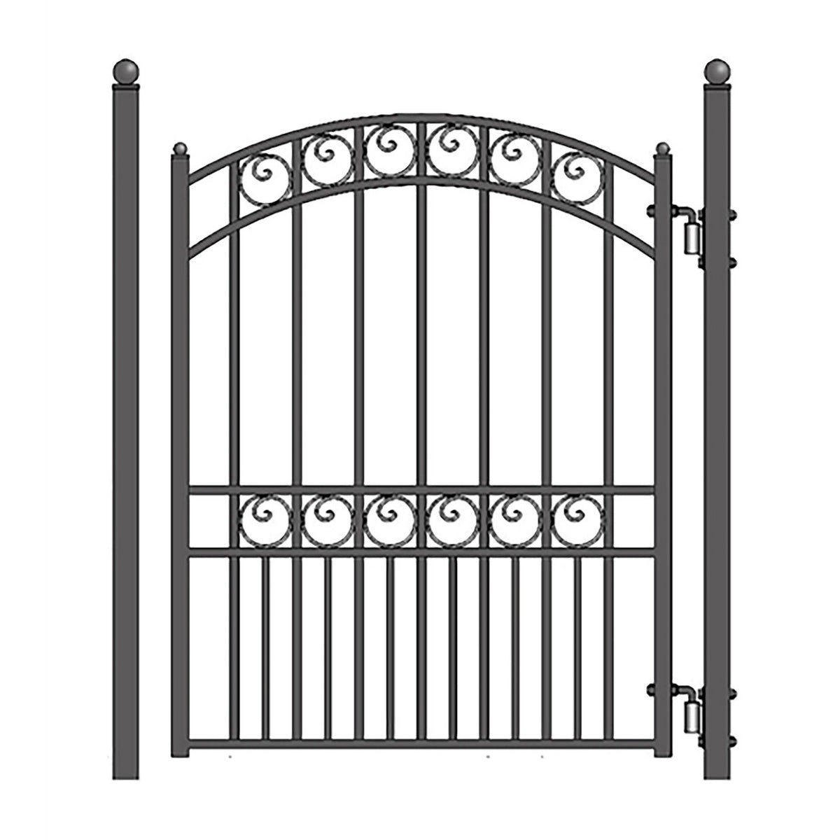 Aleko 18ft Steel Sliding Driveway Gate with 5ft Pedestrian Gate - Serenity Provision